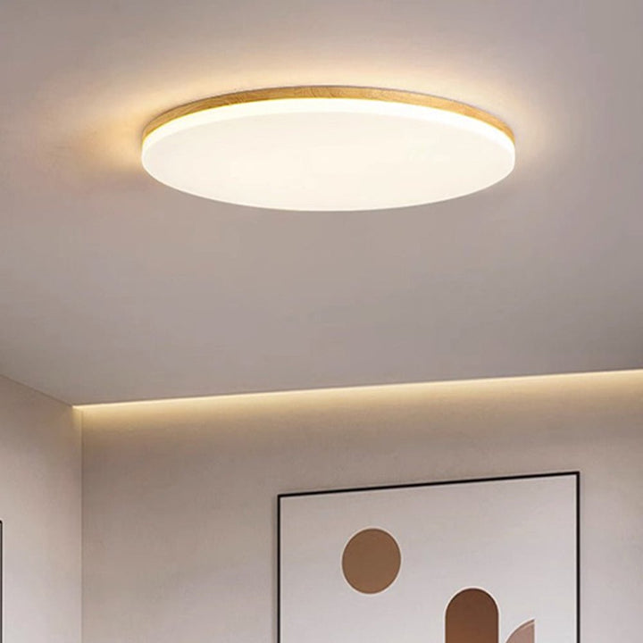 Kilka okrągłych lamp sufitowych LED z akrylu