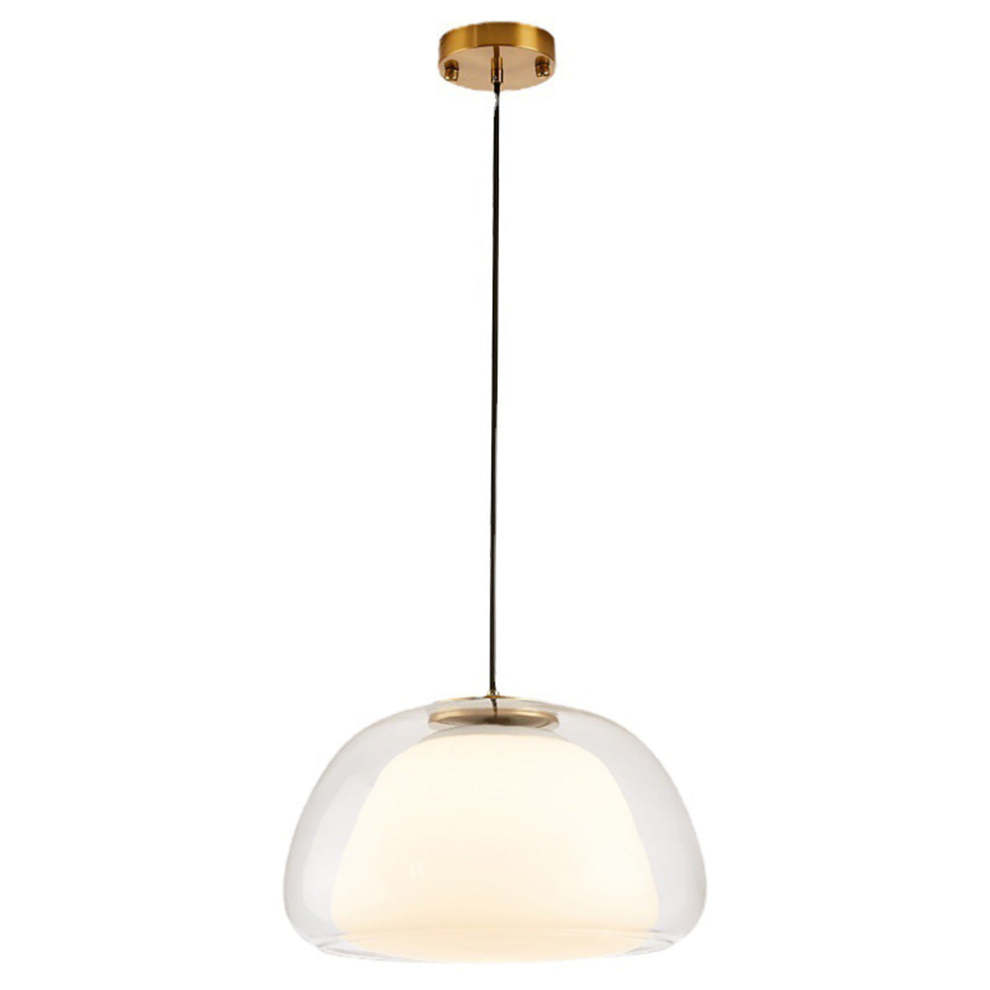 Nowoczesna lampa wisząca ze szkła mlecznego