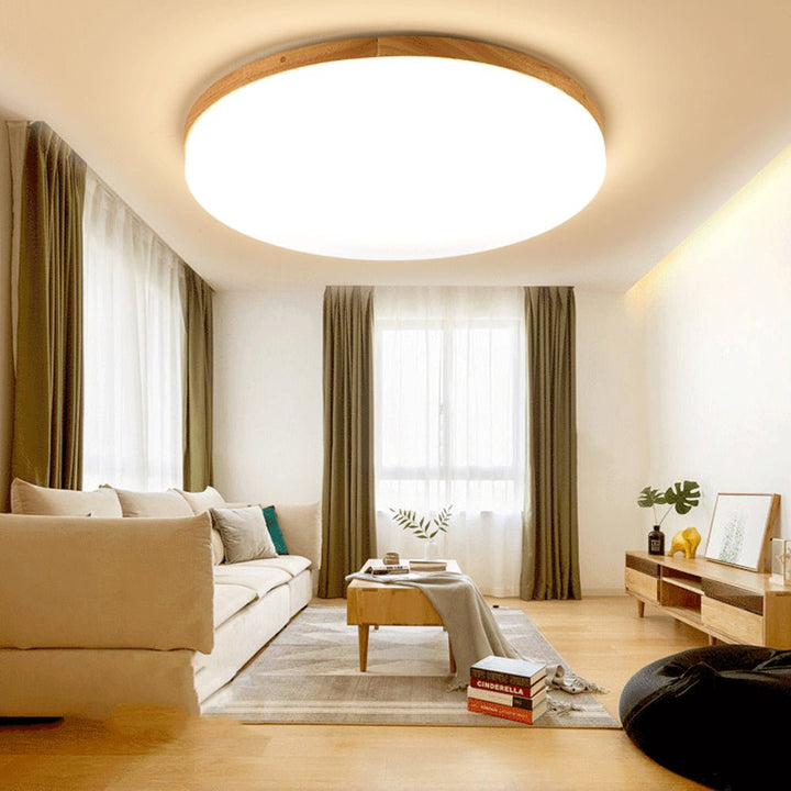 Kilka okrągłych lamp sufitowych LED z akrylu