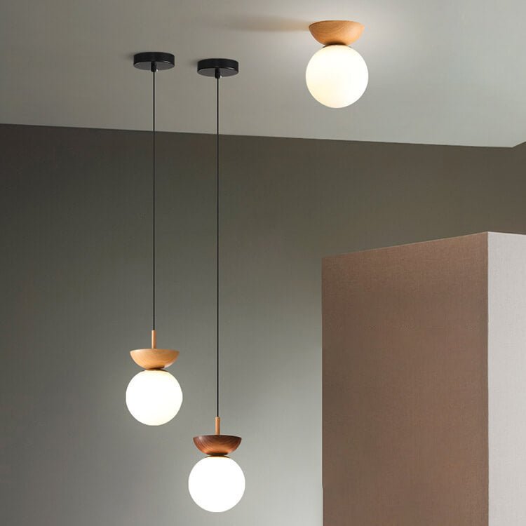 Lampa sufitowa w stylu japońskim