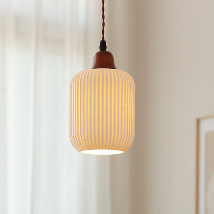 Lampa wisząca ceramiczna biała