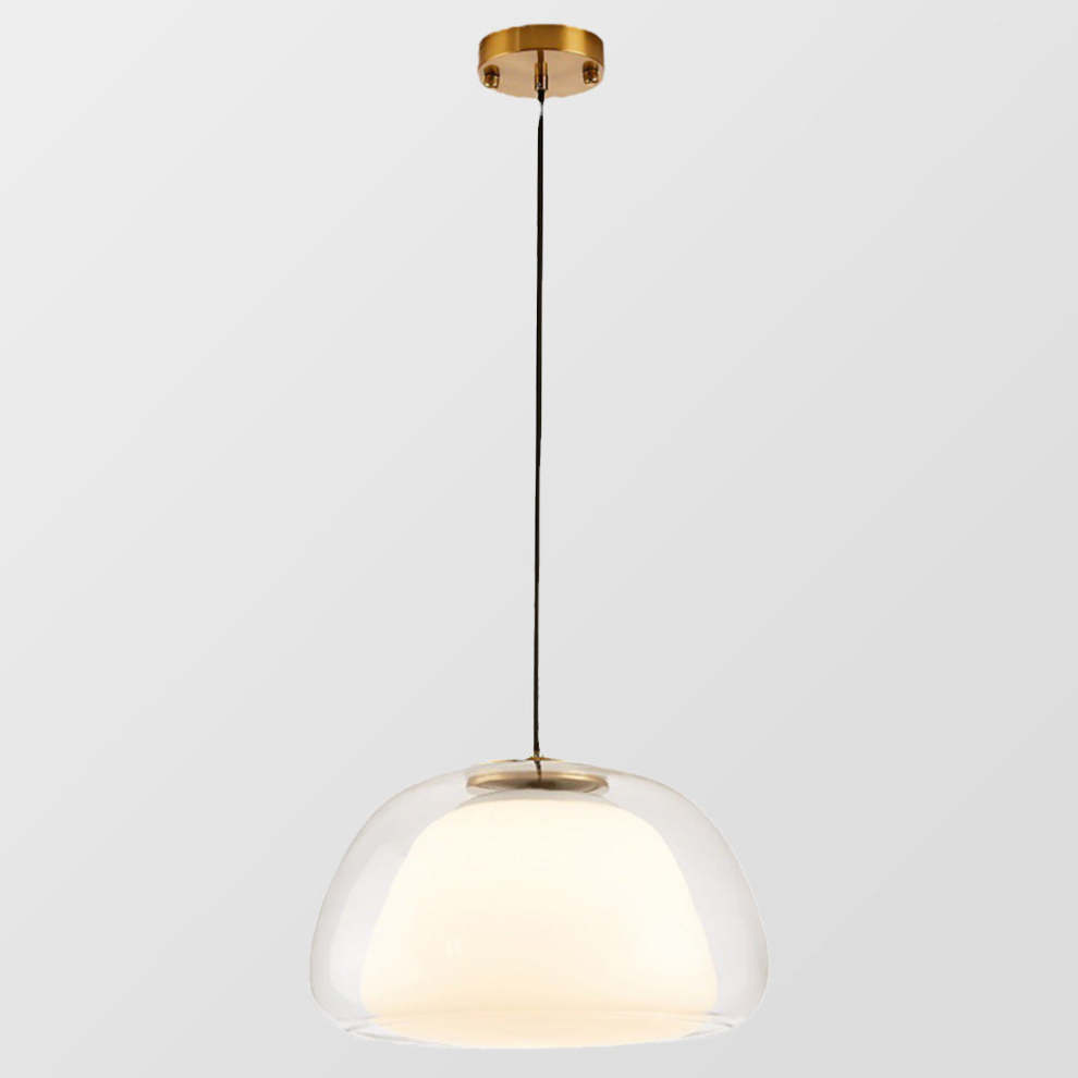 Nowoczesna lampa wisząca ze szkła mlecznego