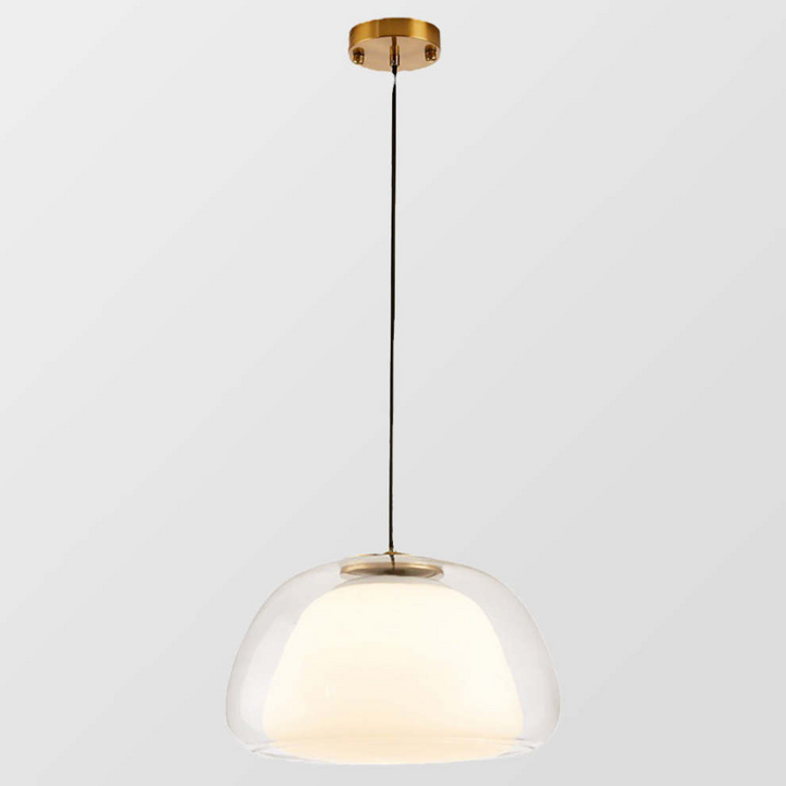 Nowoczesna lampa wisząca ze szkła mlecznego