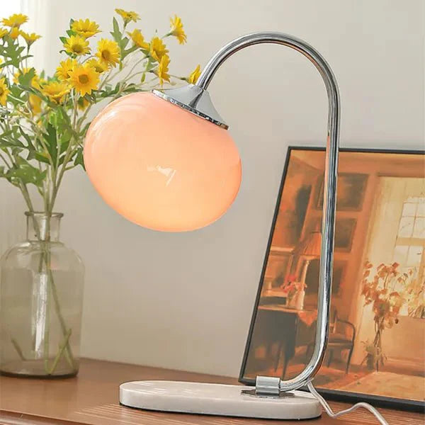 Lampa stołowa Marshmallow z metalu i szkła