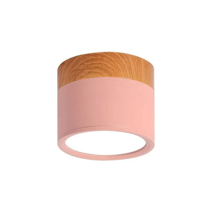 Nordyckie cylindryczne lampy sufitowe LED do korytarzy