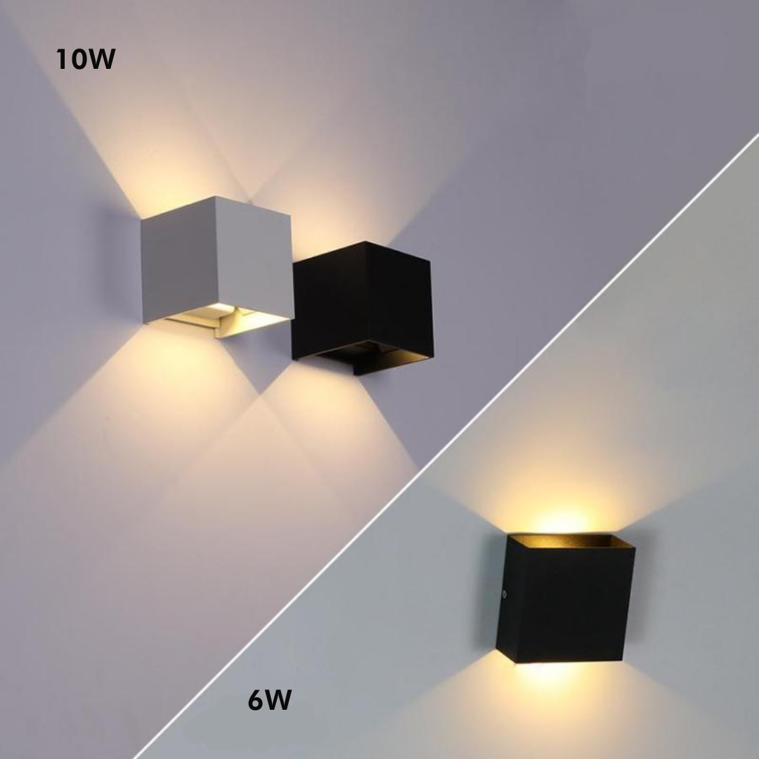 Nowoczesna Aluminiowa Wodoodporna Lampa LED na Ścianę do Użytku Wewnętrznego i Zewnętrznego