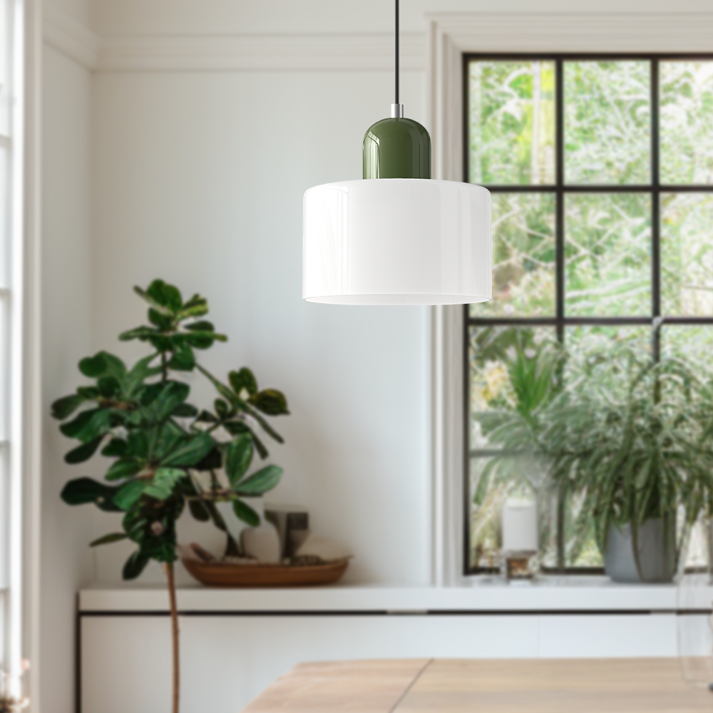 Szklana lampa wisząca Bauhaus