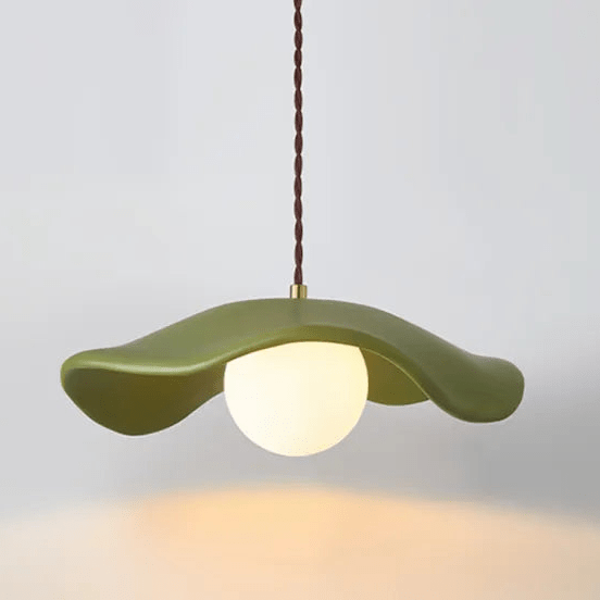 Kreatywna lampa wisząca Wabi Sabi do jadalni z liśćmi lotosu