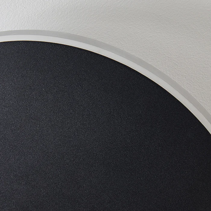 Minimalistyczna okrągła lampa LED na ścianę z metalu do użytku zewnętrznego
