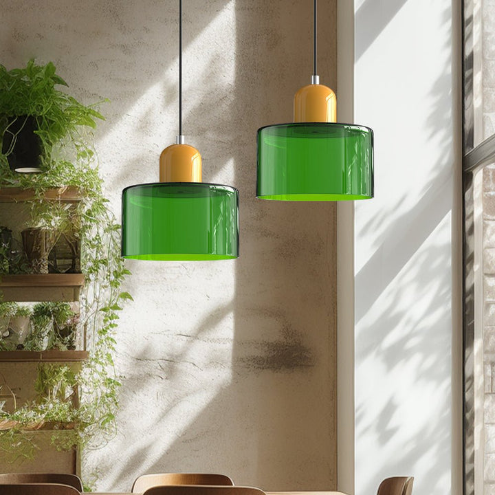 Szklana lampa wisząca Bauhaus