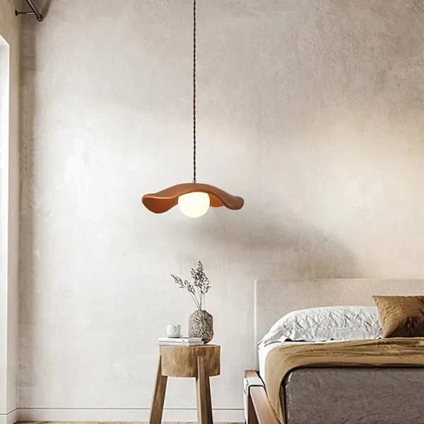 Kreatywna lampa wisząca Wabi Sabi do jadalni z liśćmi lotosu