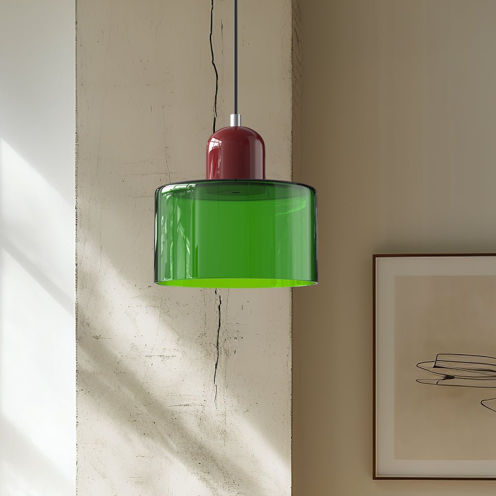 Szklana lampa wisząca Bauhaus