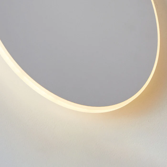 Minimalistyczna okrągła lampa LED na ścianę z metalu do użytku zewnętrznego