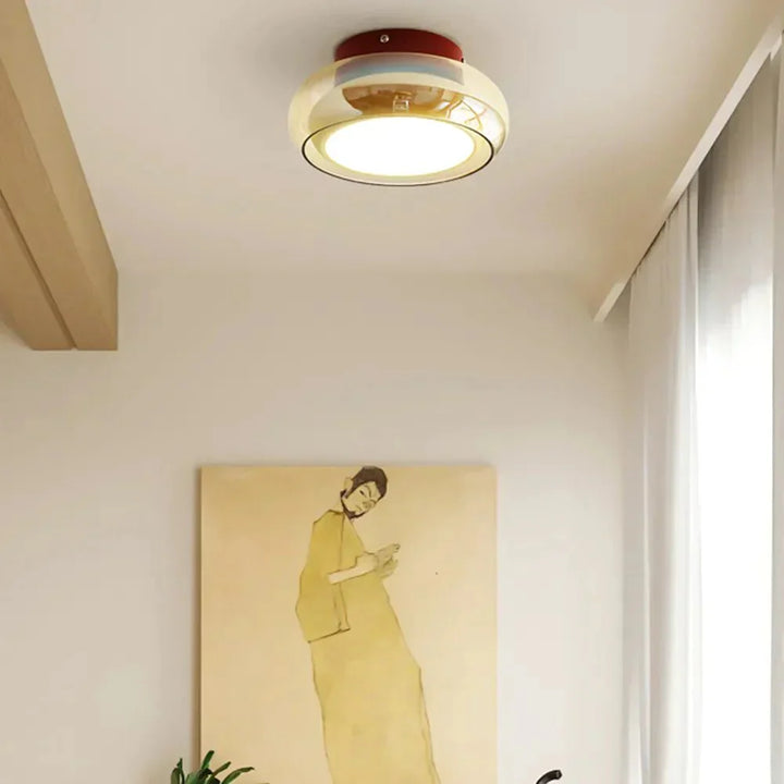 Vintage mała akrylowa lampa sufitowa LED