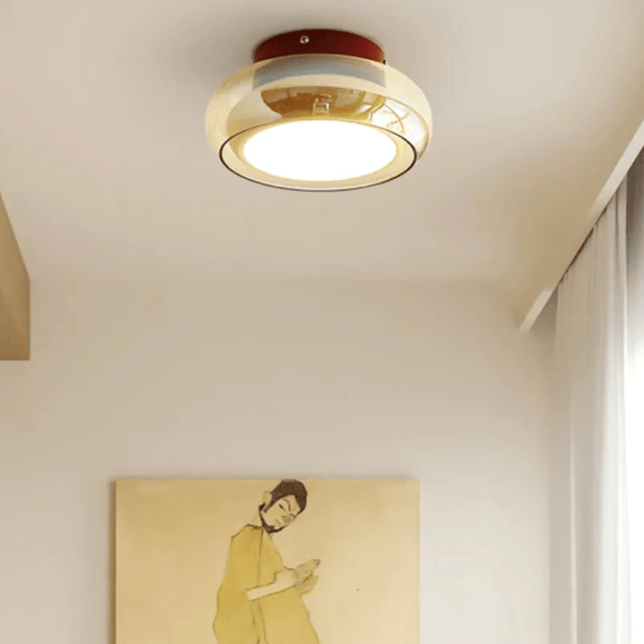 Vintage mała akrylowa lampa sufitowa LED