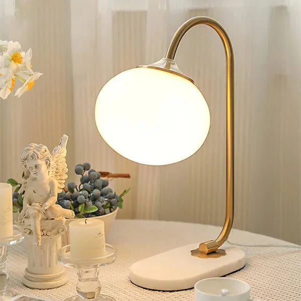 Lampa stołowa Marshmallow z metalu i szkła