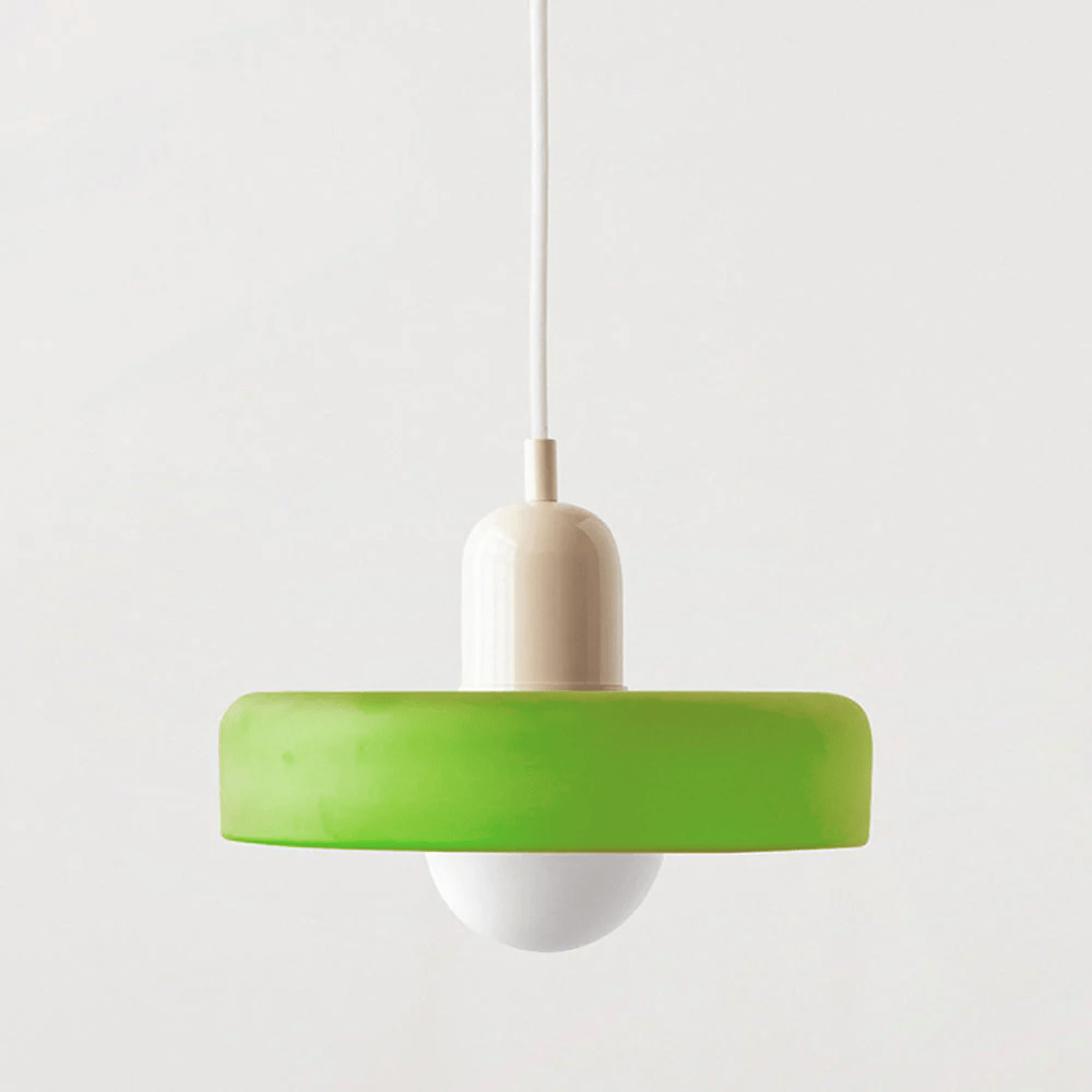 Lampa wisząca Bauhaus z kolorowego szkła