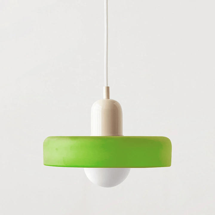 Lampa wisząca Bauhaus z kolorowego szkła