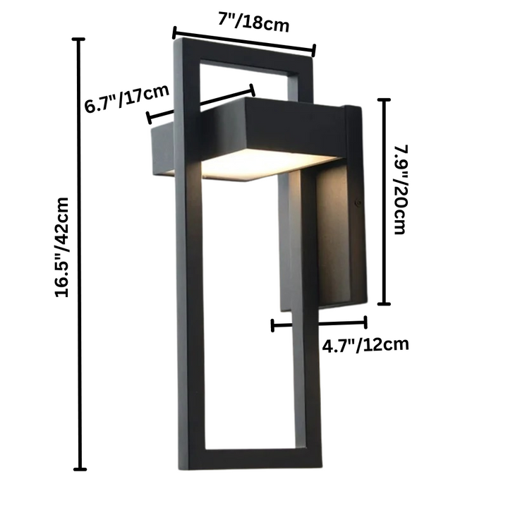 Lampa Ścienna Huwai na Zewnątrz