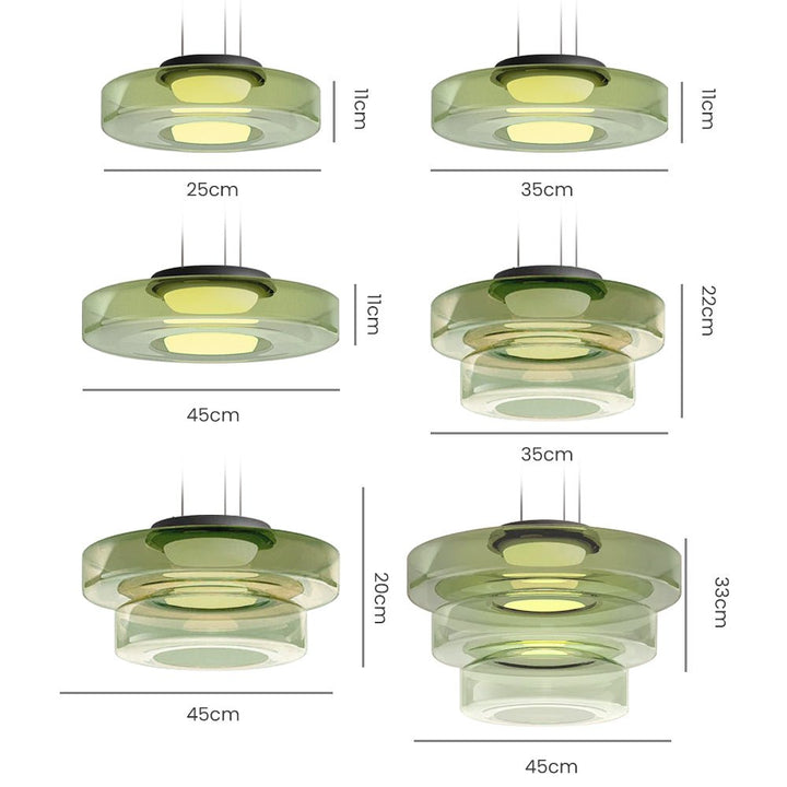 Szklane lampy wiszące w stylu Bauhaus