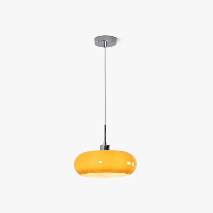 Lampa wisząca Hailie w kształcie bochenka ze szkła