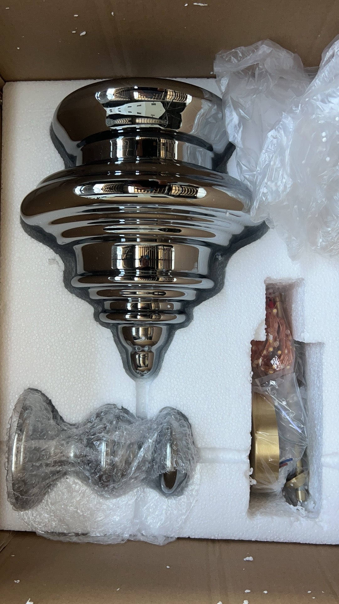 Nowoczesna Szara Szklana Lampa Wisząca z Gwiazdami
