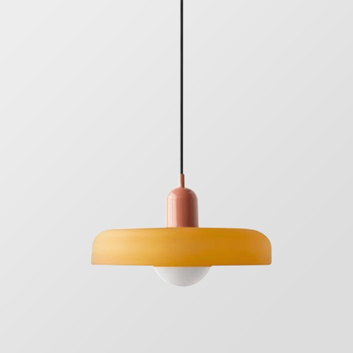 Lampa wisząca Bauhaus z kolorowego szkła