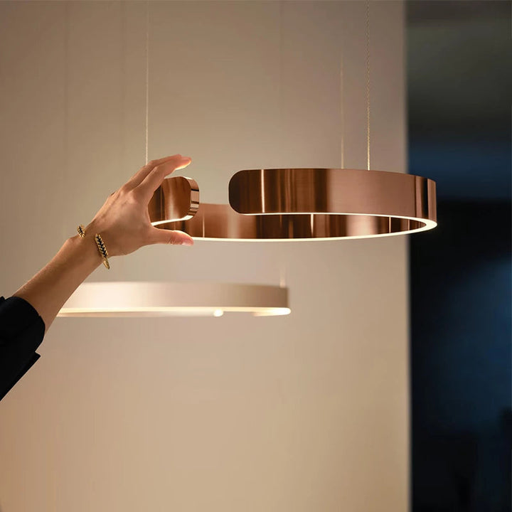 Nowoczesna okrągła lampa wisząca LED