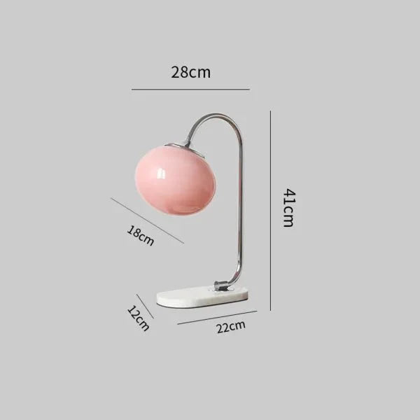 Lampa stołowa Marshmallow z metalu i szkła