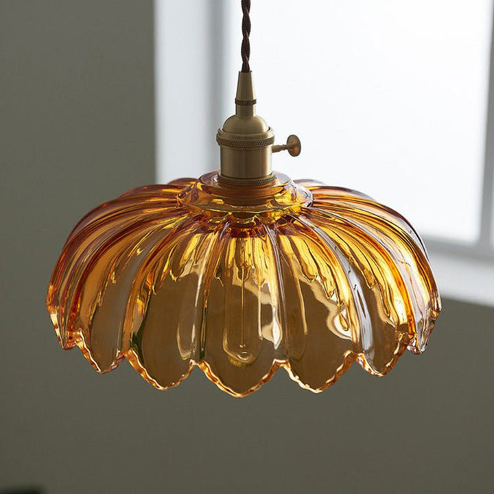 Vintage szklana lampa wisząca
