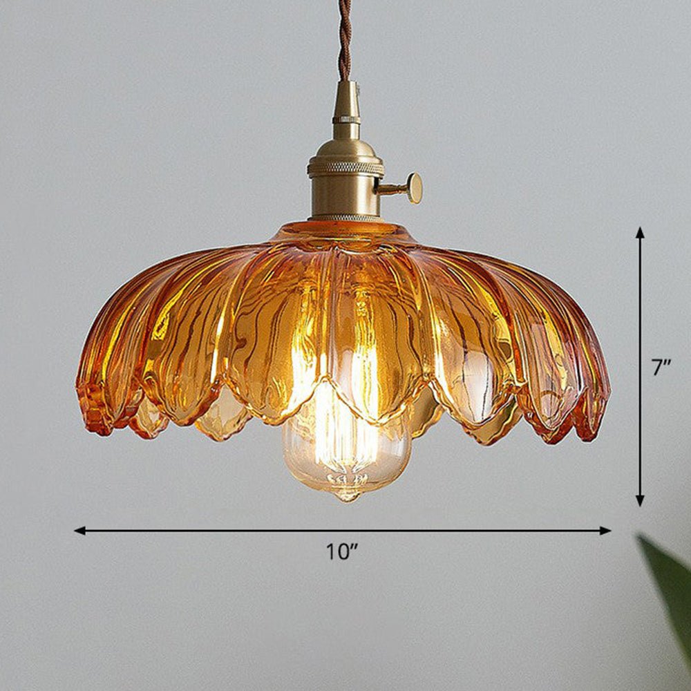 Vintage szklana lampa wisząca