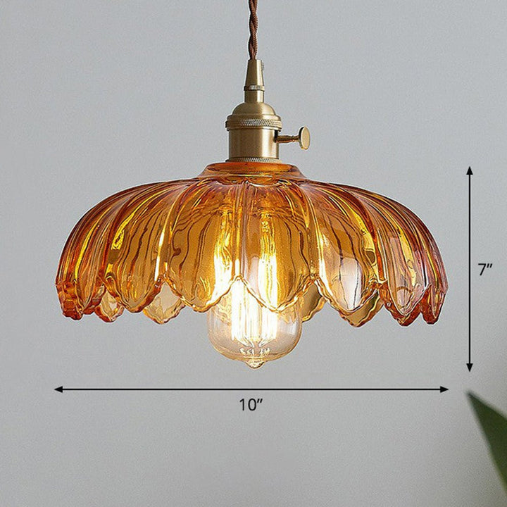 Vintage szklana lampa wisząca