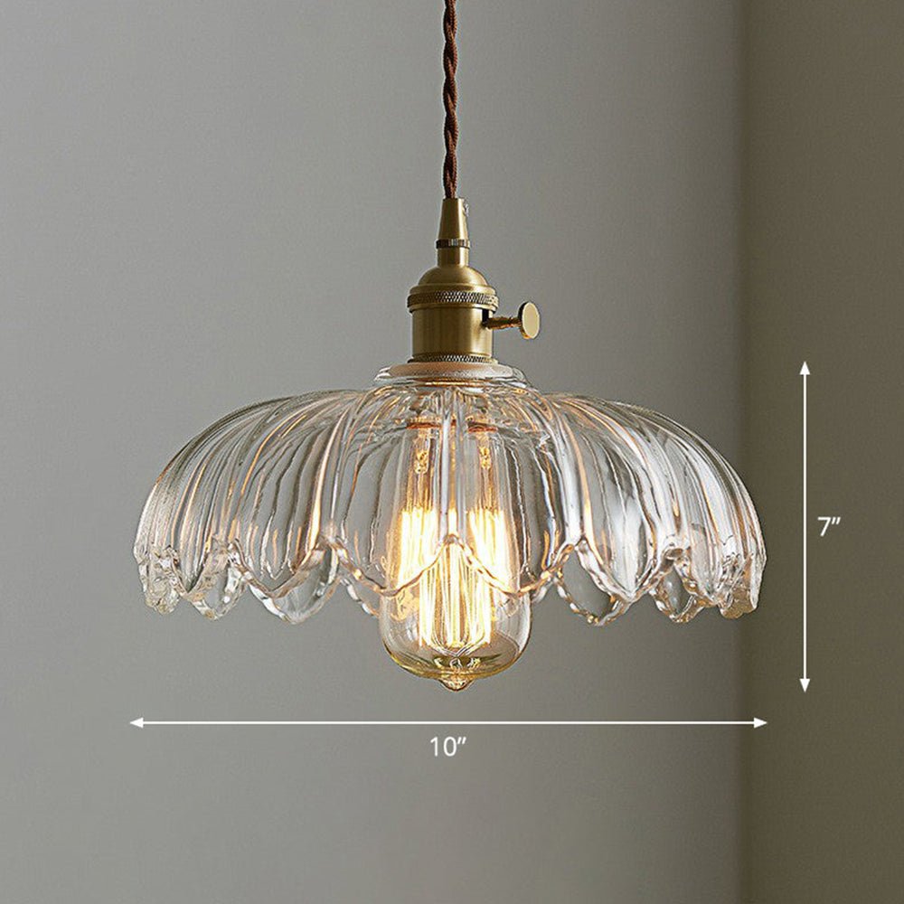 Vintage szklana lampa wisząca