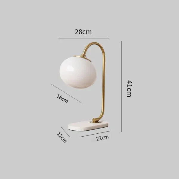 Lampa stołowa Marshmallow z metalu i szkła