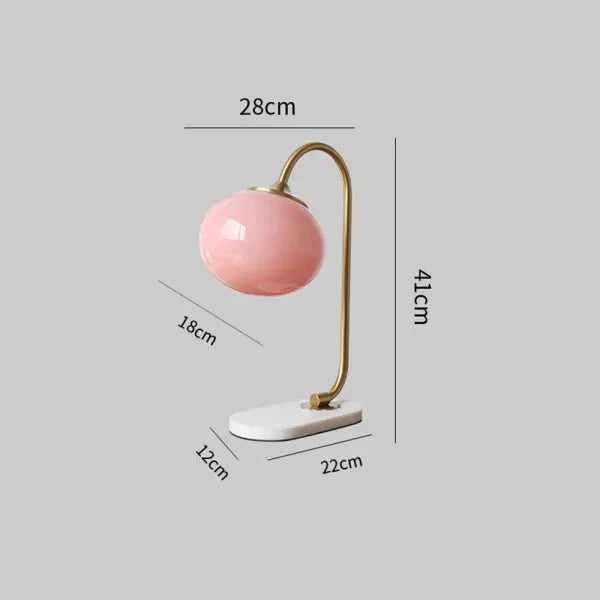 Lampa stołowa Marshmallow z metalu i szkła