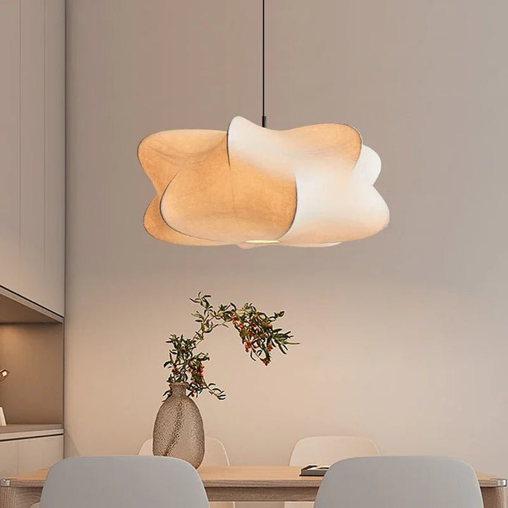 Lampa wisząca Wabi Sabi z jedwabiu Japonia
