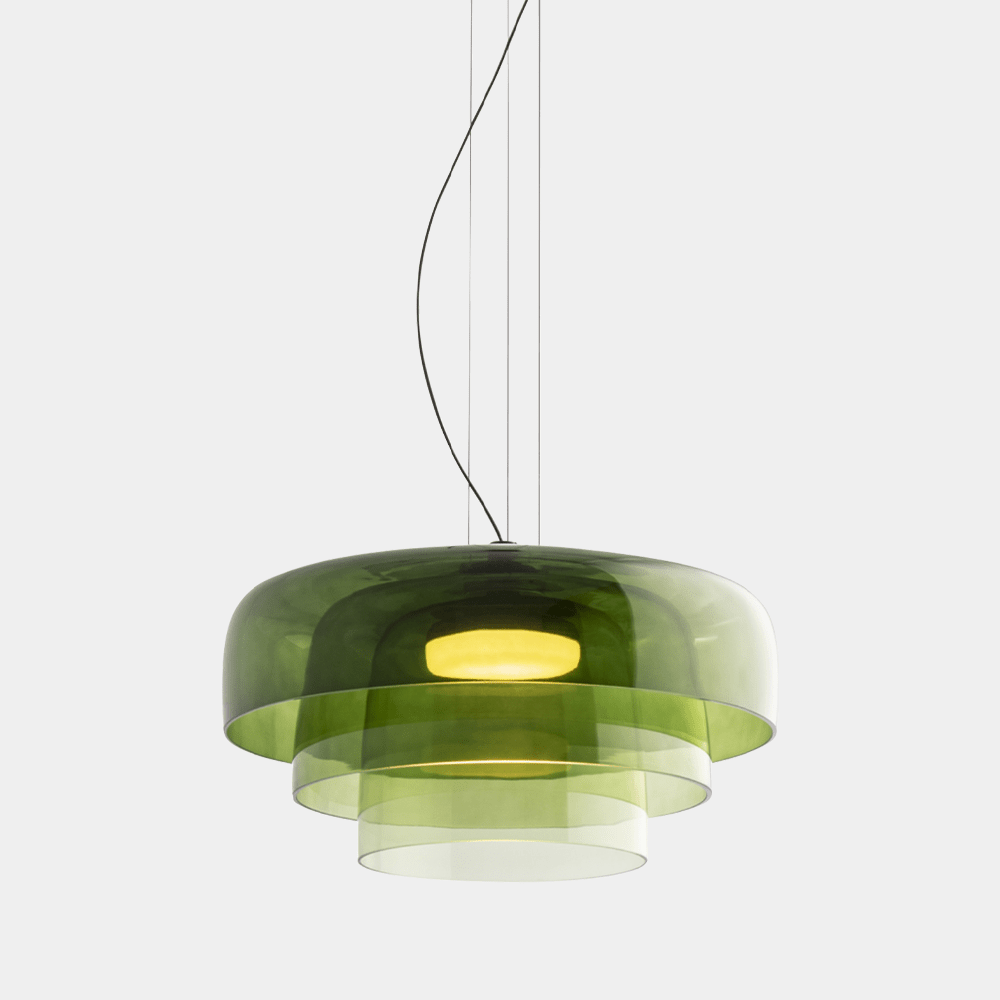 Lampa wisząca ze szkła norweskiego