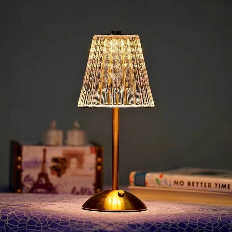 Krystaliczna Bezprzewodowa Lampa Stołowa