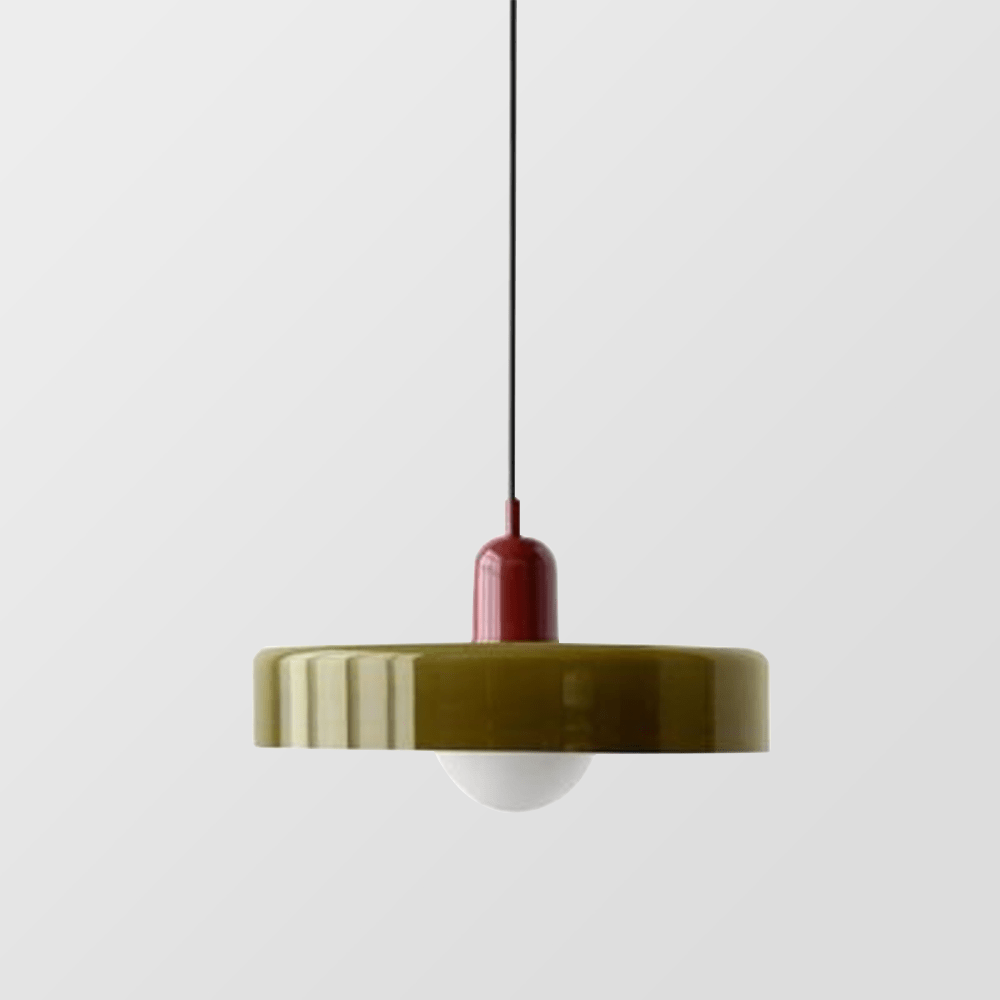 Lampa wisząca Bauhaus z kolorowego szkła