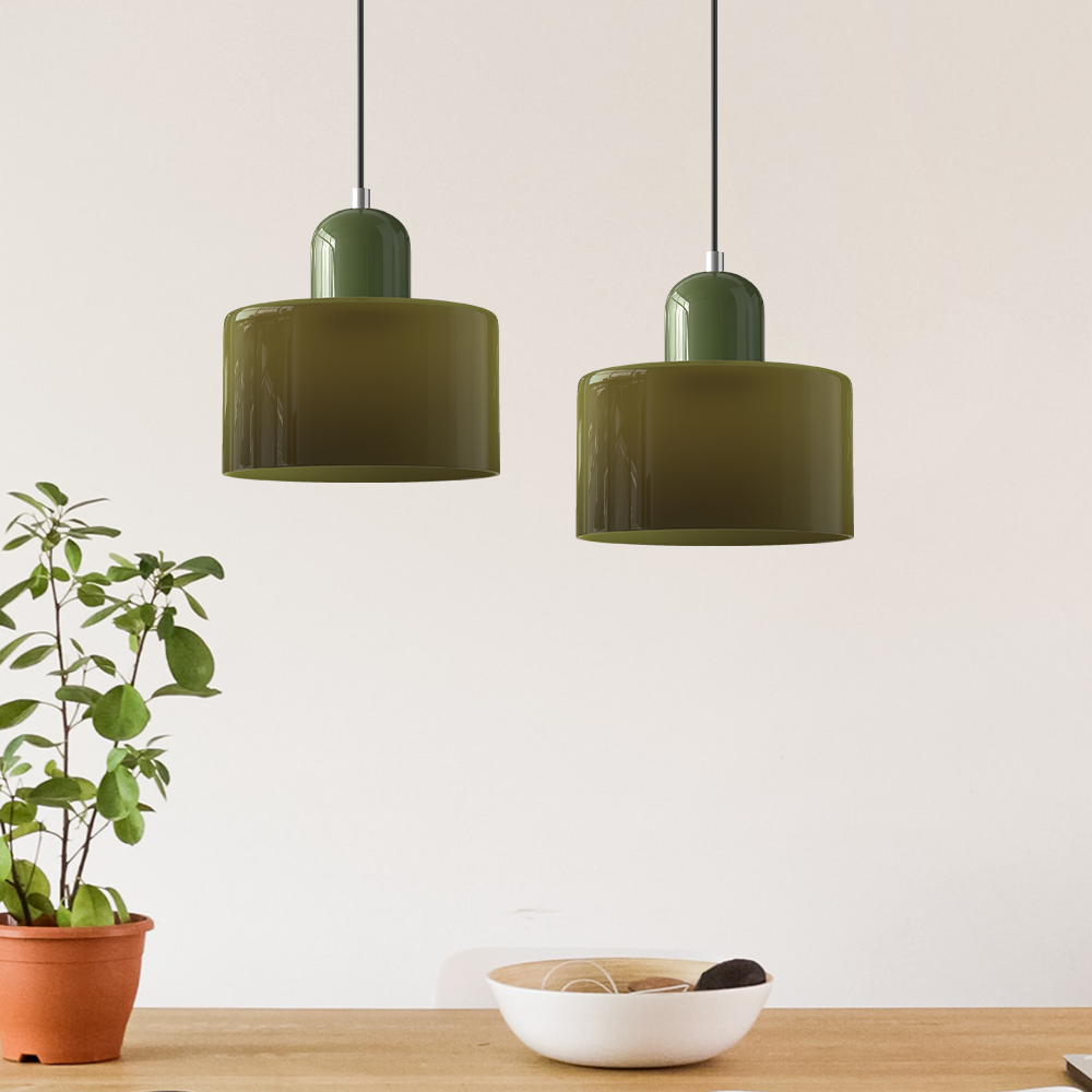 Szklana lampa wisząca Bauhaus