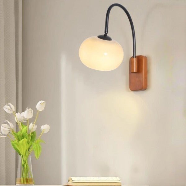 Lampa Ścienna Szklana Bauhaus Kaki