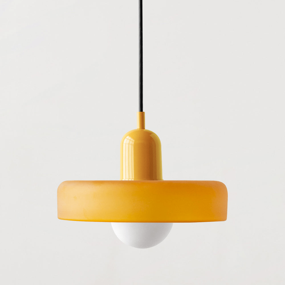 Lampa wisząca Bauhaus z kolorowego szkła