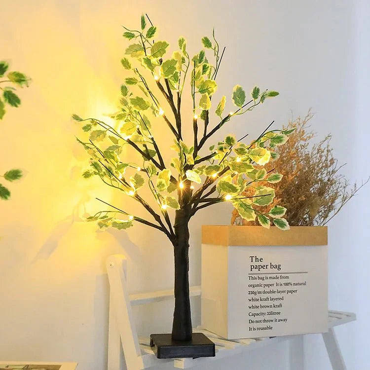 Oświetlenie Choinkowe LED Zielone Liście na Boże Narodzenie