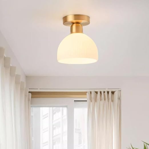 Nowoczesna Mleczna Biała Szklana Lampa sufitowa