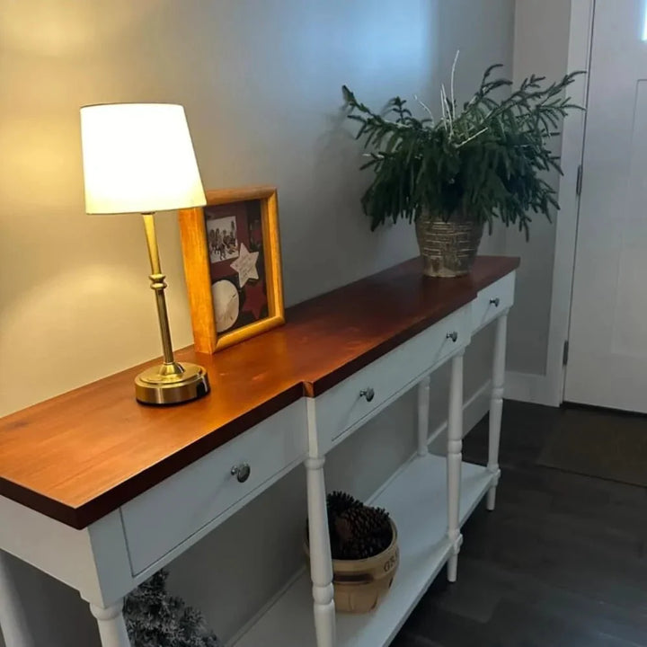 Lampka stołowa LED Retro z materiału, bezprzewodowa