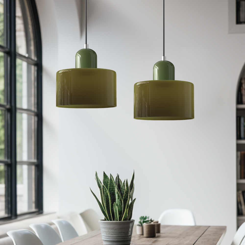 Szklana lampa wisząca Bauhaus