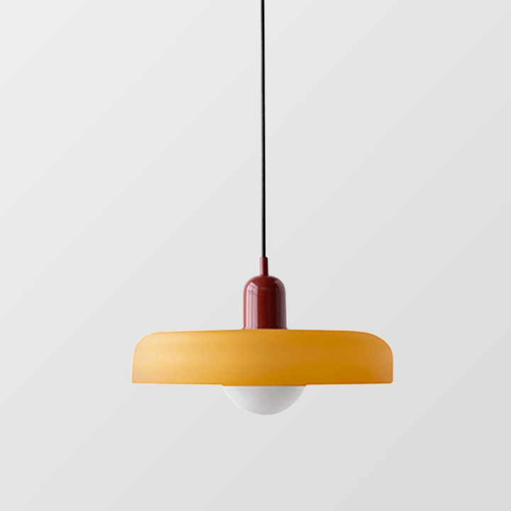 Lampa wisząca Bauhaus z kolorowego szkła