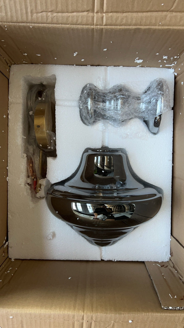 Nowoczesna Szara Szklana Lampa Wisząca z Gwiazdami