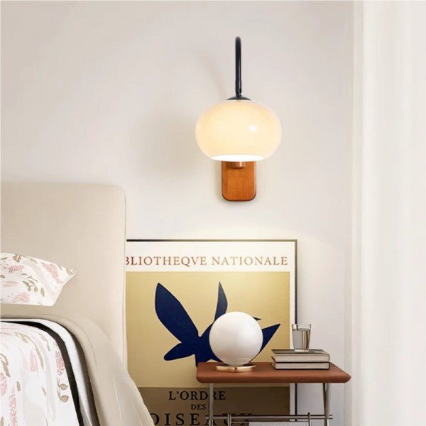 Lampa Ścienna Szklana Bauhaus Kaki