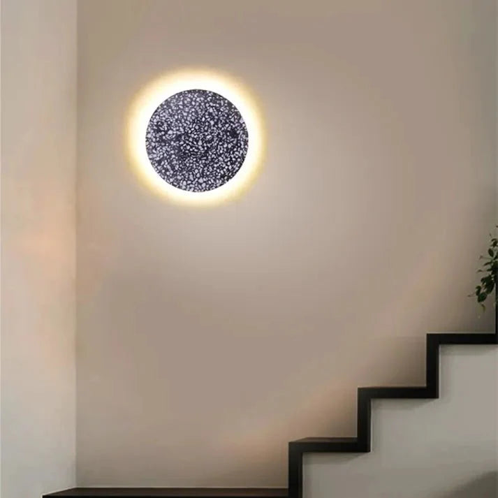 Skandynawska Prosta Lampa Ścienna na Korytarz z Terrazzo